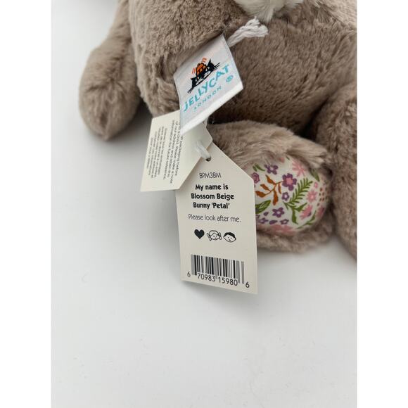 NWT Jellycat Blossom Beige Bunny Petal - Medium - Picture 6 of 6